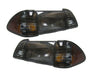 1987-1993 Mustang Smoked 6-Piece Headlights Set w/ Parking & Amber Side Markers