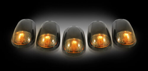 RECON 264146BK 2003-2016 Dodge Ram Smoked Lens Cab Roof Amber LED Lights