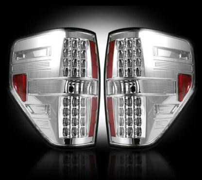 2009-2014 Ford F-150 & SVT Raptor Rear LED Tail Lights Lamps Clear Lenses