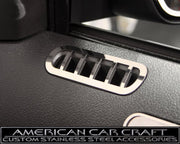 2010-2014 Mustang GT Polished Stainless Door Defroster Vents - Pair