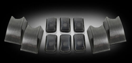 2003-09 Hummer H2 Smoked Cab Roof Lights Lenses - Set of 10 w/ Amber Bulbs