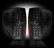2009-2014 Ford F-150 & SVT Raptor Rear LED Tail Lights with Smoked Lens Finish