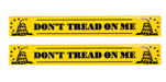 Don't Tread On Me Gadsden Flag 5 3/4" Yellow & Black Aluminum Emblems - Pair