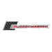 Carbon Fiber Chrome 6" Supercharged Aluminum Metal Emblem w/ Red Lettering