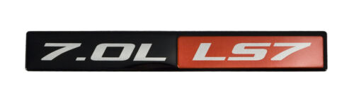 7.0 Liter 427 LS7 Engine Emblem Badge Logo in Black Red & Silver - 5.8 ...