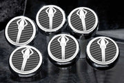 C7 Corvette Manual 6pc Engine Cap Covers Set - Carbon Fiber & Stainless Stingray