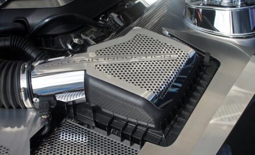 2011-2014 Mustang GT Perforated Polished Stainless Steel 2 pc Air Box Cover