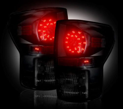 2007-13 Toyota Tundra Rear Brake & Reverse Smoked Taillights w/ Brake LED Bulbs