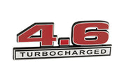 1996-2010 Ford Mustang GT 4.6 Turbocharged 5" Emblem Red Inlay w/ Chrome Trim