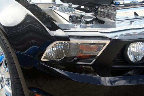 2010-2012 Mustang Polished Stainless Steel Headlight Trim Rings Pair LH RH