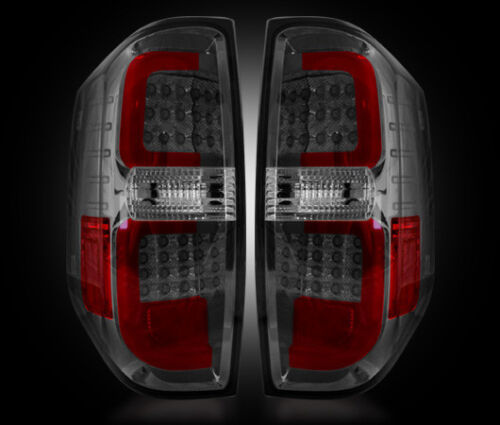 2014-2017 Toyota Tundra Rear Brake & Reverse Smoked Taillights w Brake LED Bulbs