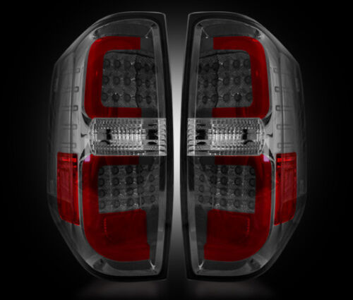 2014-2017 Toyota Tundra Rear Brake & Reverse Smoked Taillights w Brake LED Bulbs