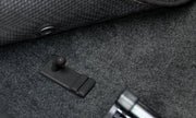 2005-2010 GT500 Black 2pc Loop Front Floor Mats - Shelby GT Logo in Silver