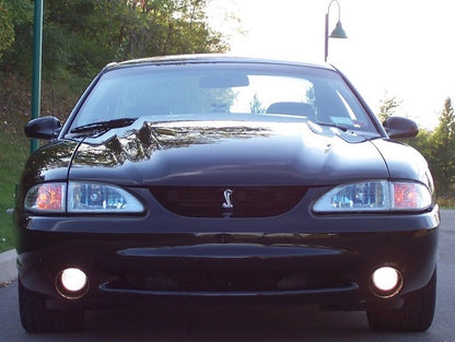 1994-2004 Mustang Cobra SVT Snake Chrome & Black Grill Grille Emblem w/ Bracket