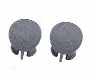 1987-1993 Mustang Door Armrest Pad Plugs LH Drivers Side Grey Gray - Pair