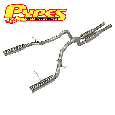 2011-2014 Ford Mustang GT 5.0 PYPES 3" Super System Cat Back Exhaust Kit SFM76M