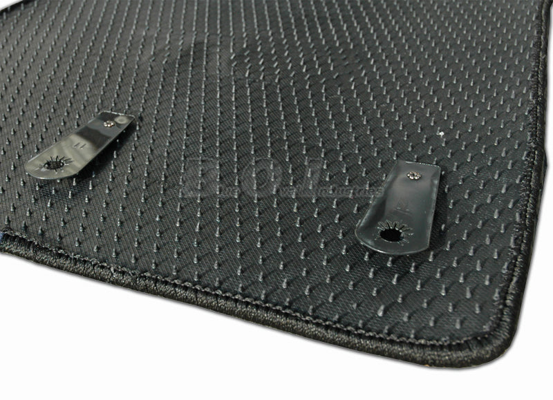 2013-14 Shelby GT500 4pc Black Floor Mats w Cobra & GT 500 Logo Embroidery