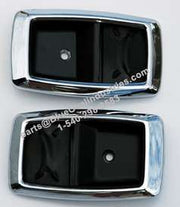 1979-1993 Ford Mustang Chrome Inside Interior Door Handle Pull Trim Bezels Pair