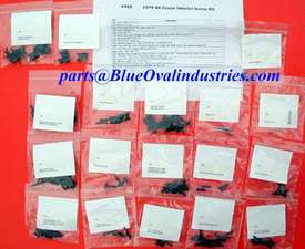 1979-1986 Ford Mustang Coupe Notchback Interior Hardware Screws Kit 116 Pieces