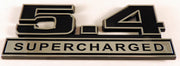 1979-2014 Ford Mustang Shelby GT500 Black & Chrome 5.4 Supercharged Emblem