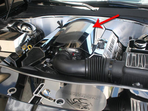 2009-2019 Dodge Challenger 5.7 Hemi V8 Perforated Plenum Cover Stainless Steel