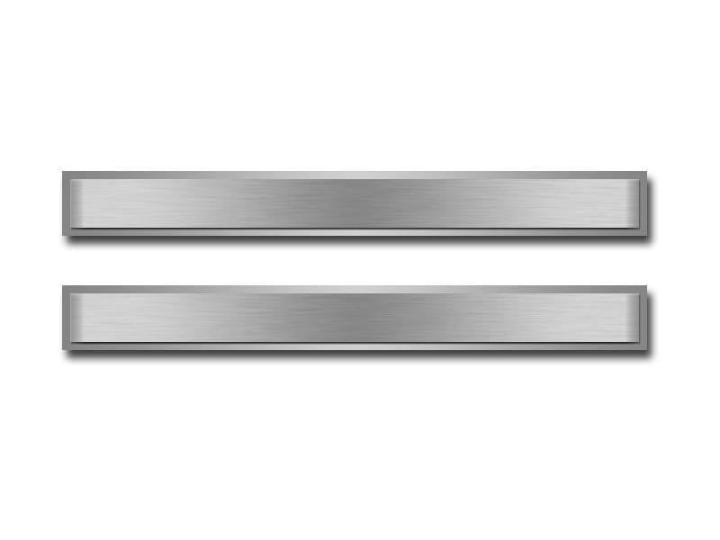 1968-1977 Chevy C3 Corvette Doorsills Polished & Brushed Stainless Steel 2 Piece