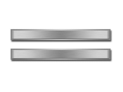 1968-1977 Chevy C3 Corvette Doorsills Polished & Brushed Stainless Steel 2 Piece
