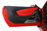 2010-2015 Chevy Camaro SS Door Panel Kick Plates w/ Carbon Fiber SS Inlay 2 Pc