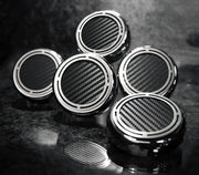 2005-2013 Corvette Automatic 5pc Chrome & Black Carbon Fiber Engine Cap Covers