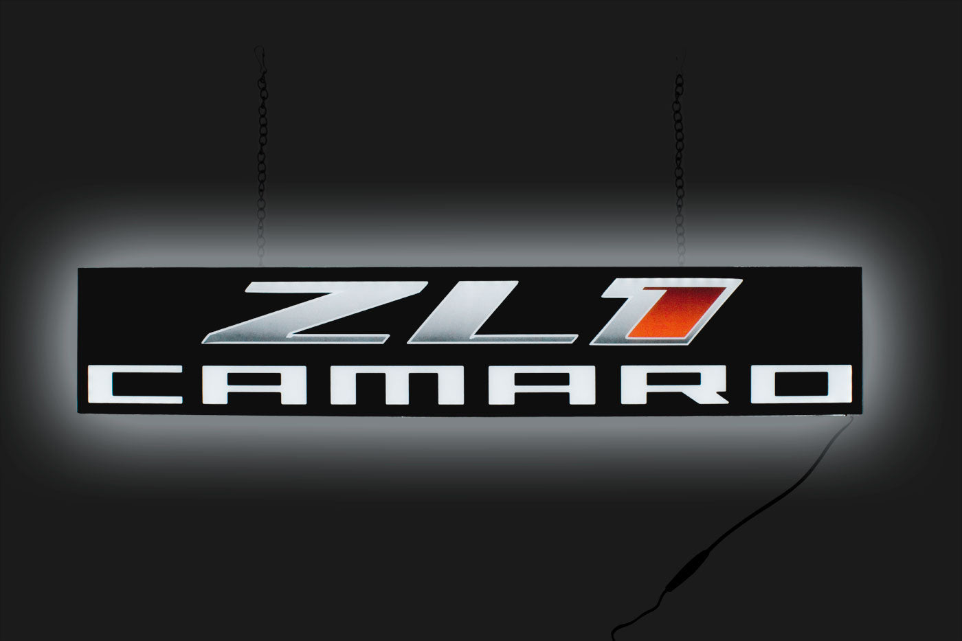 Chevrolet Camaro ZL1 Slim LED Light Up Garage Man Cave Wall Sign 37" x 7"