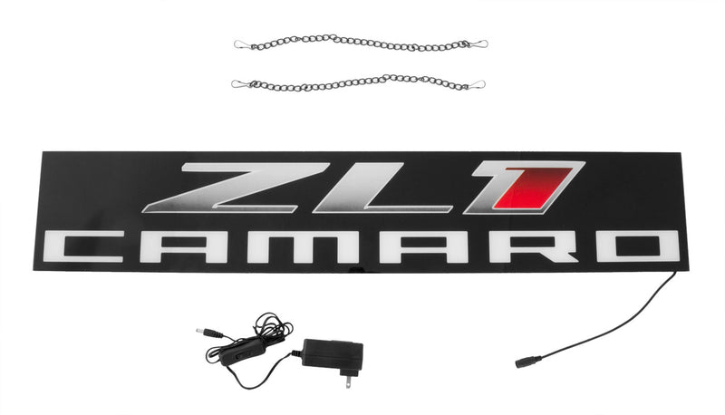 Chevrolet Camaro ZL1 Slim LED Light Up Garage Man Cave Wall Sign 37" x 7"