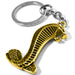 Ford Mustang Shelby Metal Double Sided Gold Cobra Emblem 1 7/8" Key Chain Ring