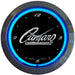 "Camaro By Chevrolet" Logo Neon Wall Clock Black & Chrome with Blue Illumination