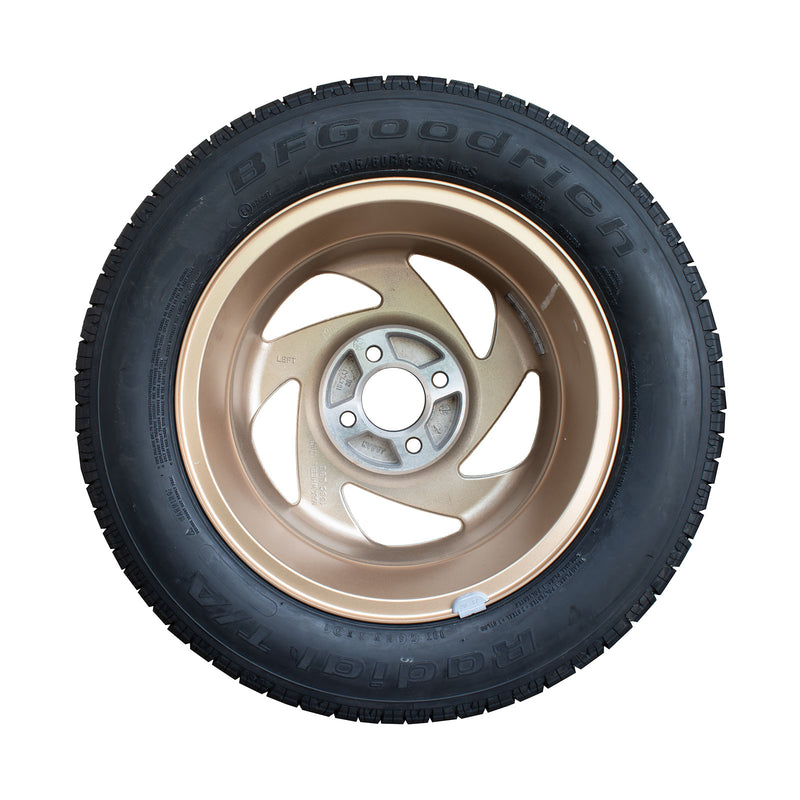 1989-1990 ASC McLaren Mustang OEM Wheels w/ Center Caps Gold & Silver Set of 4