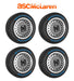 1987-1988 ASC McLaren Mustang OEM Silver Wheels & Tires w/ Center Caps Set of 4