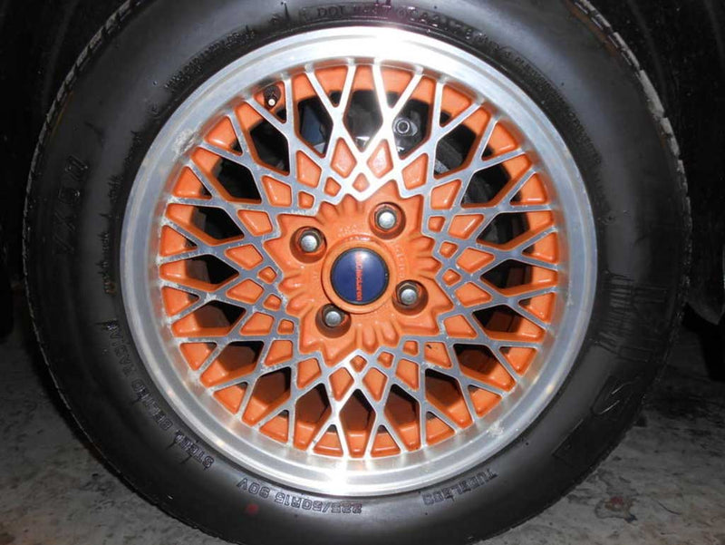 1984-1986 ASC McLaren Mercury Capri Factory OEM NOS Orange Mesh Wheel 15" x 7"