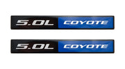 2011-2023 Ford Mustang Ford F150 5.0 Coyote V8 5 3/4' Black Blue Emblems - Pair