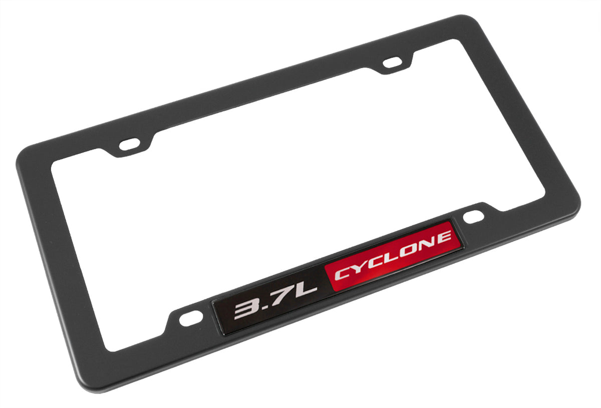 2011-2018 Ford Mustang V6 3.7L Cyclone Emblem w/ Black License Plate F ...