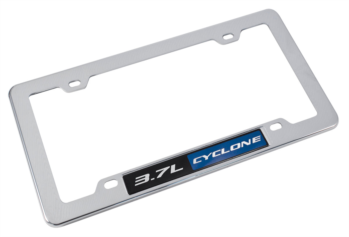 2011-2018 Ford Mustang V6 3.7L Cyclone Emblem w/ Chrome License Plate ...