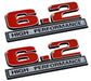 2010-2014 Ford F-150 Red & Chrome 6.2 High Performance 5" Fender Emblems Pair