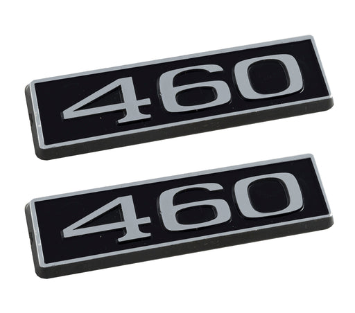 460 Ford Mustang 3.25" Engine Hood Scoop Emblems Badges Pair Black & Chrome