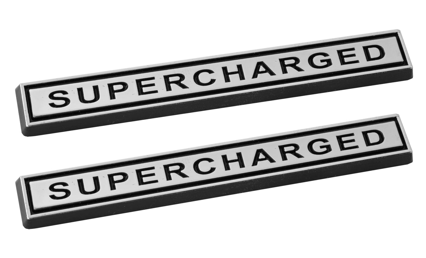 Ford Mustang Shelby GT500 GT350 Supercharged Engine Chrome 4" Bar Embl