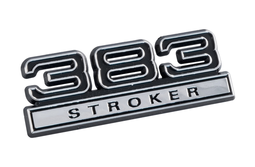 Engine Emblems 383 Stroker 6.2L Engine Emblem Badge Logo with Black & Chrome Trim - 4 ...