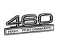 460 7.5 Liter High Performance Engine Emblem Badge in Black & Chrome - 4" Long