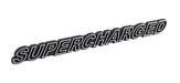 Ford Mustang Black & Chrome 5 1/2" Supercharged 3D Embossed Stick On Emblem