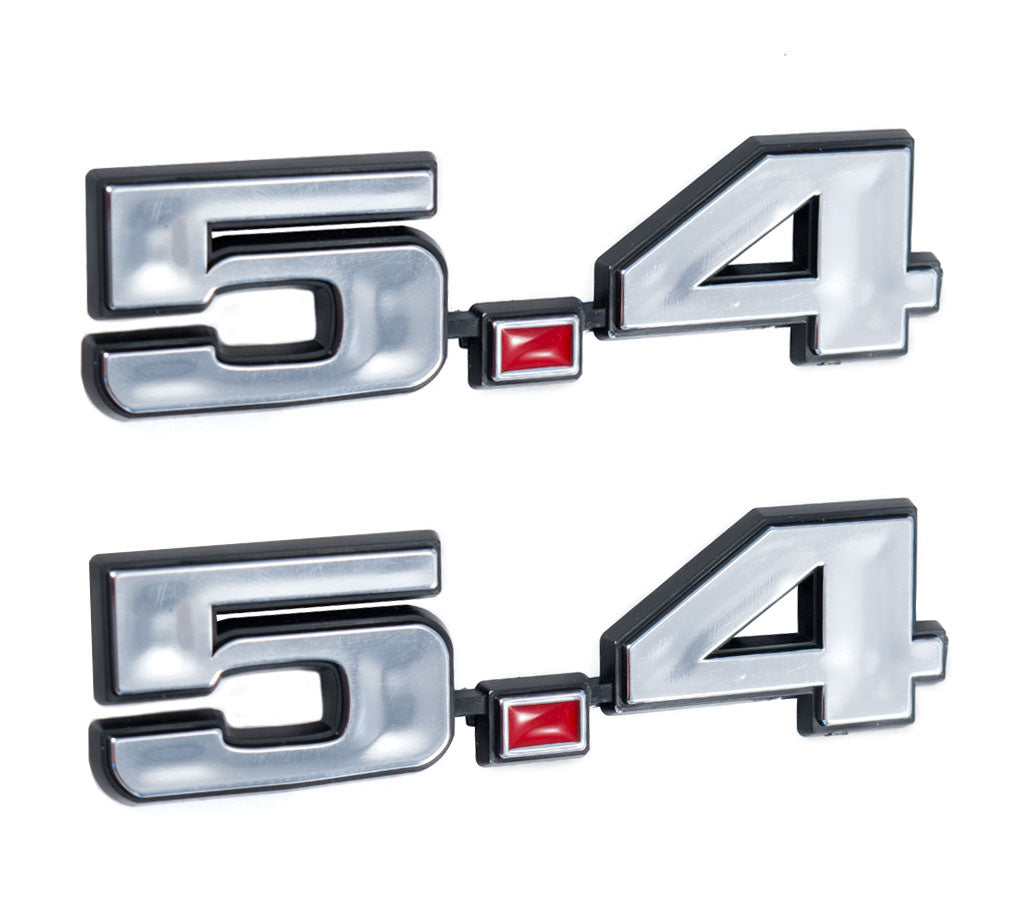 Ford Mustang 5.4 331 Stroker Engine Emblems Chrome & Red 4.75