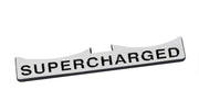 2011-2014 Mustang 5" Chrome & Black Supercharged Fender Lower Emblem Accent
