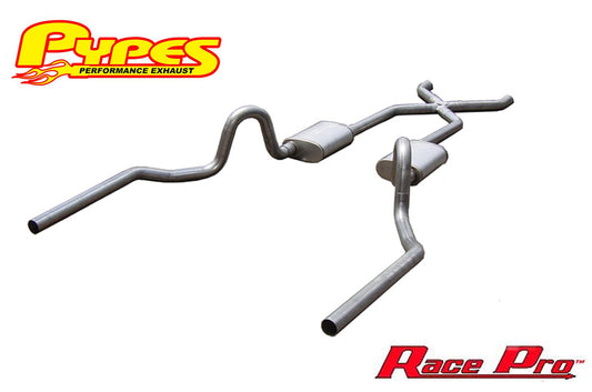 1964-1977 Chevelle Pypes 3" Stainless Exhaust System w/ Race Pro Mufflers X-Pipe