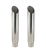 Diesel Truck Exhaust 5" In, 8" Out, 36" Tall Miter Cut PYPES Polished Stack Tips