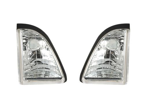 1987-1993 Mustang Euro Clear Inner Parking Lights Lamps Pair LH RH